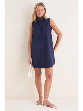 Tuckernuck Sleeveless Charlie Dresss in Navy Small New Womens Lace Collared